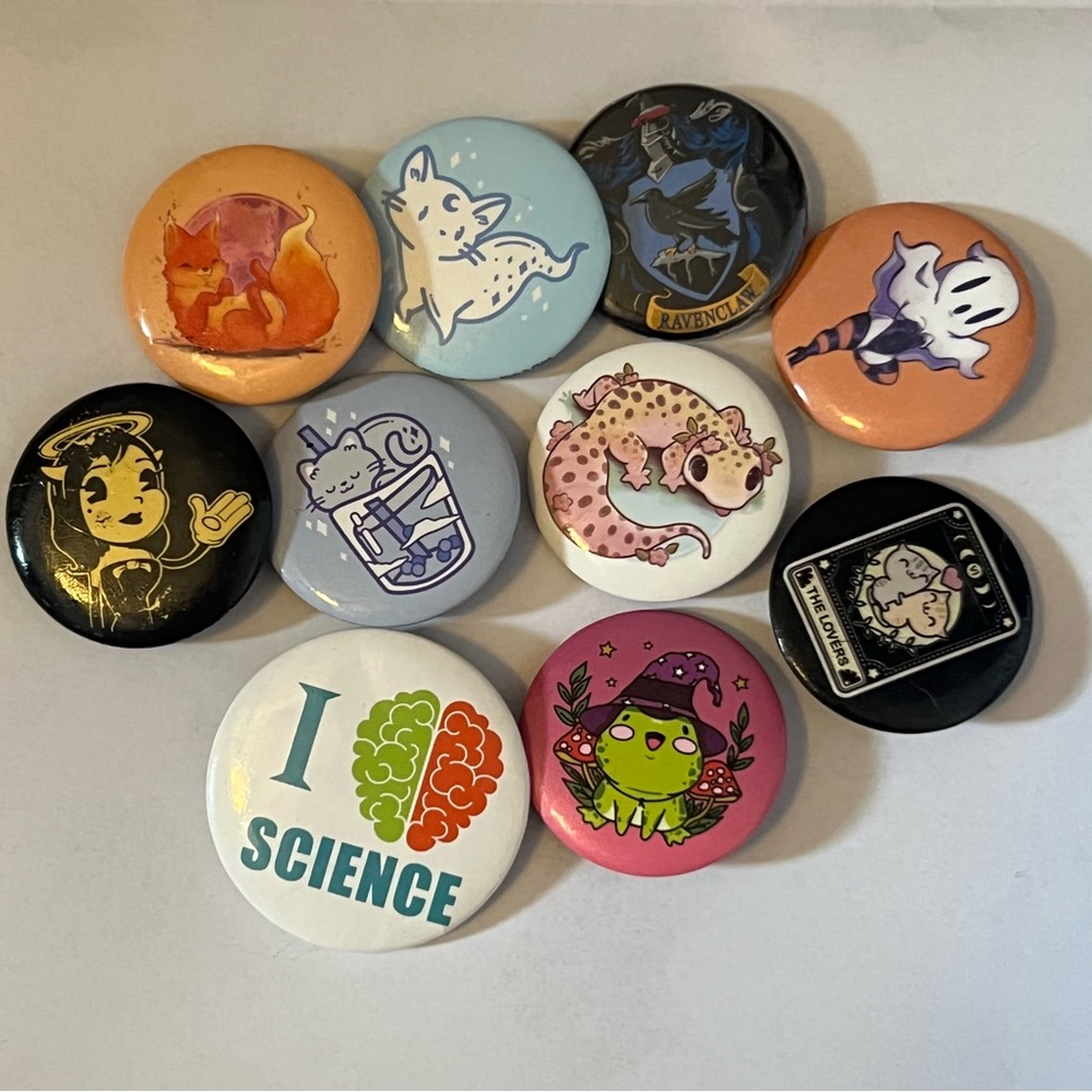 Cute MISC Button Pin Bundle